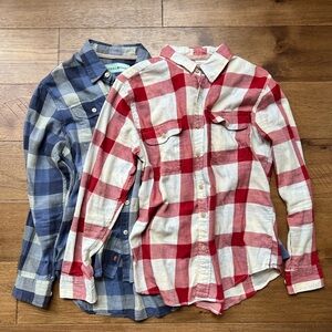 Lot of 2 Normal Brand Flannels Tagged Small Fits Medium